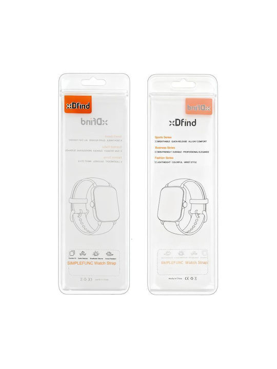 Hybrid Nylon Silicone Braided Watch Strap Amazfit T-rex 3 22mm Orange