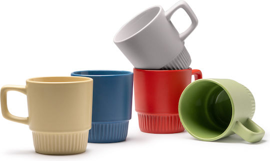 Longi Cană Ceramică Roșie 300ml