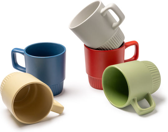 Longi Cană Ceramică Roșie 300ml
