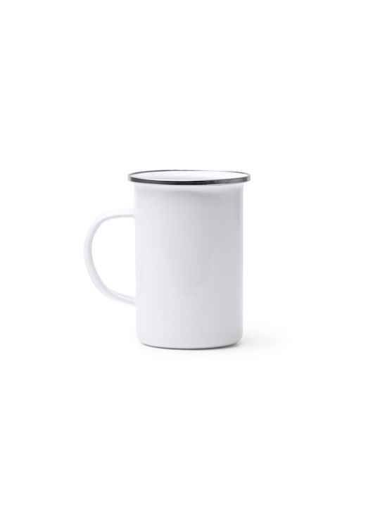 Alepo Κούπα Εμαγιέ Λευκή 380ml