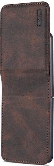 Azns Dream Ii Skin Feel Book Synthetic Leather / Silicone Brown (Galaxy Z Flip3)