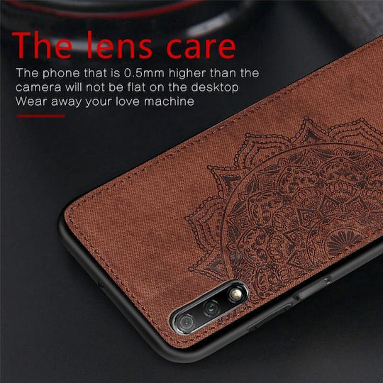 Embossed Mandala Pattern Back Cover Plastic / Silicon / Tesatura Magnetic Gri (Honor 9X)