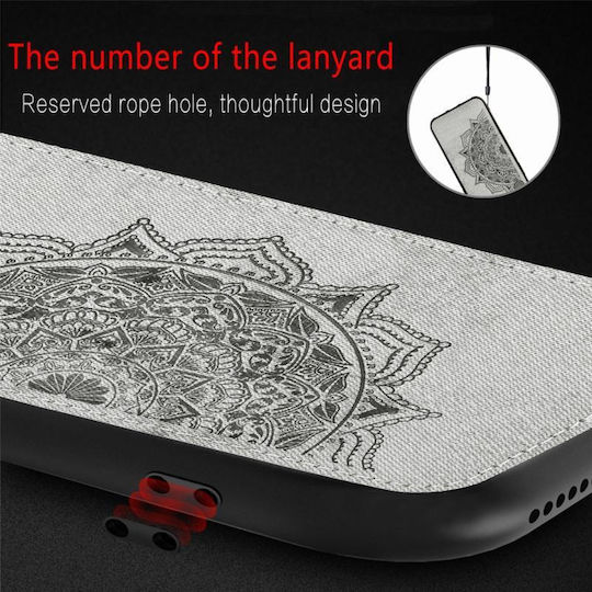 Embossed Mandala Pattern Back Cover Plastic / Silicon / Tesatura Magnetic Gri (Honor 9X)