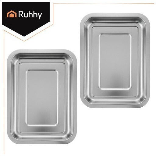 Ruhhy Schneidebrett für Brot Bambus Beige 40x28.5cm 2Stück