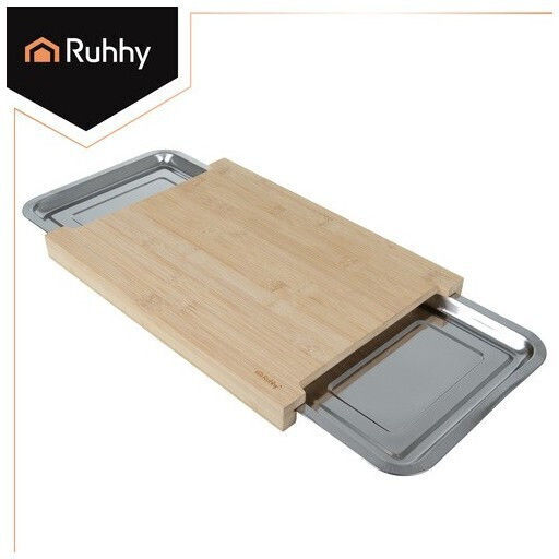 Ruhhy Schneidebrett für Brot Bambus Beige 40x28.5cm 2Stück