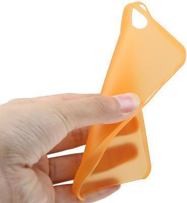 Ultra Thin Umschlag Rückseite Kunststoff 0.3mm Orange (iPhone 5/5s/SE)