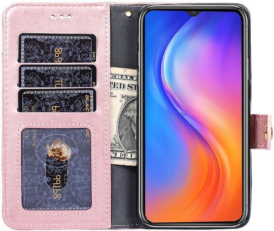 20 R Wallet Δερμάτινο / Δερματίνης / Σιλικόνης Ροζ Χρυσό (TCL 20 R 5G, TCL Bremen, TCL 20 AX 5G)