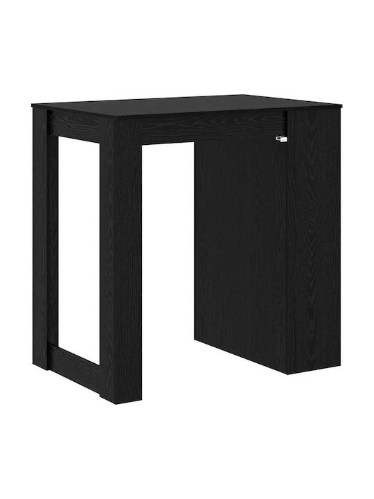 Τραπέζι Μπαρ Ξύλινο Μαύρη 102x70x103.5εκ.