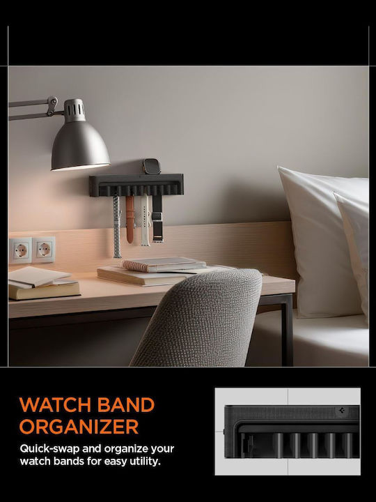 Spigen Sgp Wall Organizer Stand Mounted Apple Watch Band S341 Top Shelf Tray Black Amp09445