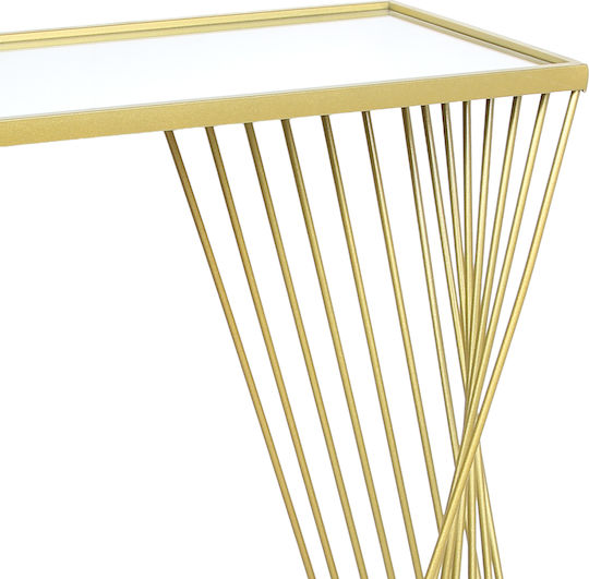 Konsolemit Spiegel Golden L75xB27.5xH71cm