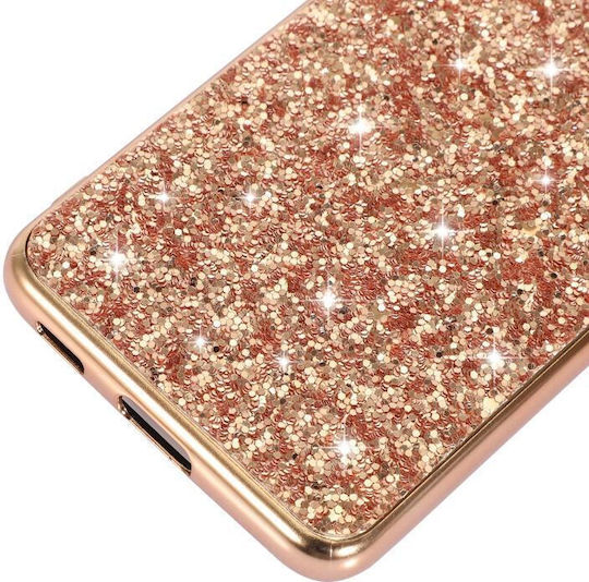 Glitter Umschlag Rückseite Silikon Rosa (Galaxy S21+ 5G)