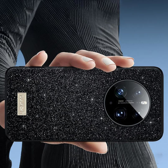 Umschlag Rückseite Silikon / Leder Wasserdicht Schwarz (Huawei Mate 50 Pro)