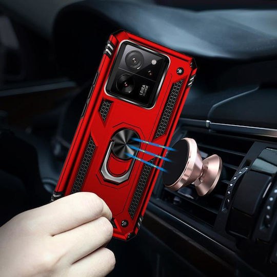 Xiaomi Back Cover Silicone / Plastic Waterproof Red (Xiaomi 13T, Xiaomi 13T Pro)