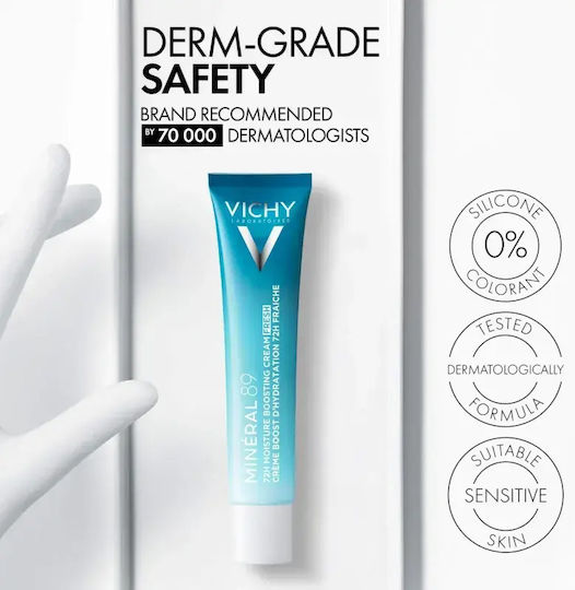 Vichy Minéral 89 72h Moisture Boosting Face Cream Hyaluronic Acid Fresh 40 Ml