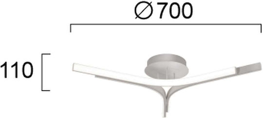 Viokef Deckenleuchte Silber