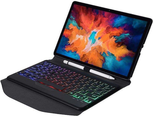 Backlight Flip Cover Δερμάτινη με Πληκτρολόγιο Μαύρη (Lenovo Pad Pro 11.5, Tab P11 Pro 11.5)