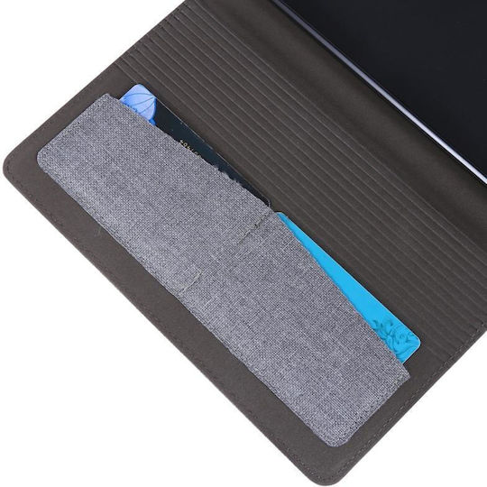 Lenovo Tab M8 Οριζόντια Flip Tpu + Ύφασμα Pu Δέρμα Προστατευτική Θήκη Όνομα Clip Κάρτα Rose Red