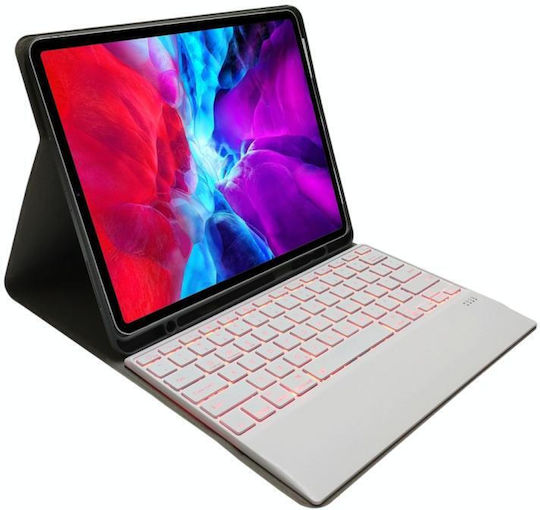 Flip Cover Cu Tastatură În Engleză SUA Roșie (iPad Pro De 12,9 Inchi 2020 Și 2018)