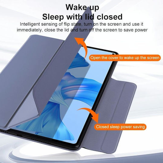 Huawei Matepad 11 2021 3-fach Doppelseitiger Clip Schnalle Magnetische Smart Tablet Hülle Lavendel