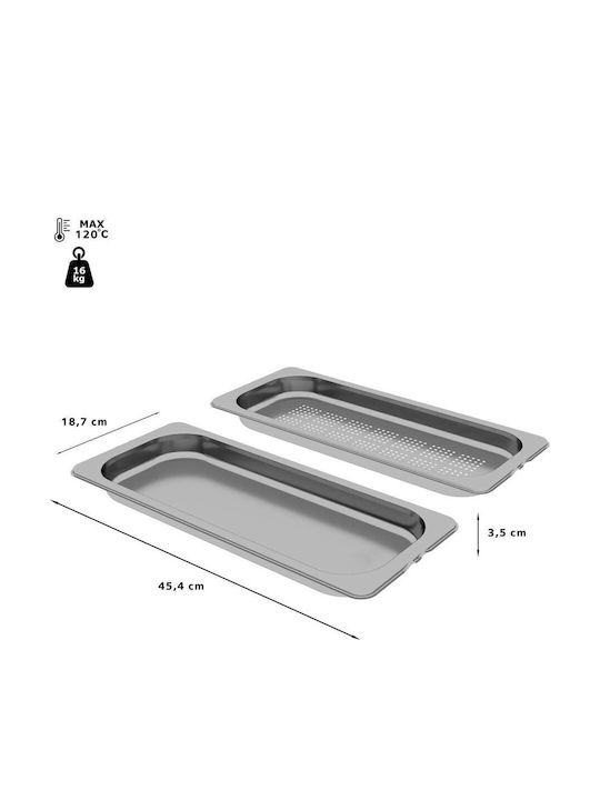 Bosch Tăvi De Copt Perforate Din Oțel Inoxidabil 18.7x45.4cm