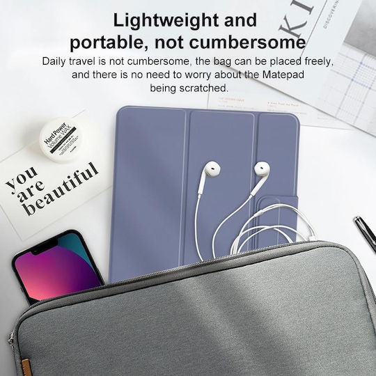 Huawei Matepad 11 2021 3-fach Doppelseitiger Clip Schnalle Magnetische Smart Tablet Hülle Lavendel