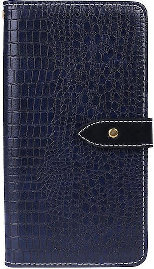 10 5g Idewei Crocodile Texture Horizontal Book Δερμάτινο Μπλε (TCL 10 5G (idewei))