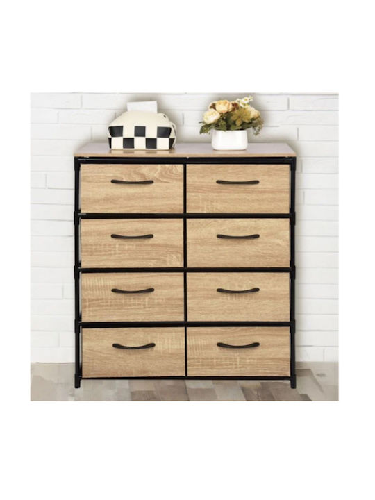 Wooden Chest of Drawers Beige 65x30x72.3cm