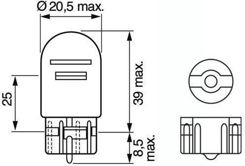 Bosch Car Lamps Pure Light W21/5W 12V 21W 2pcs