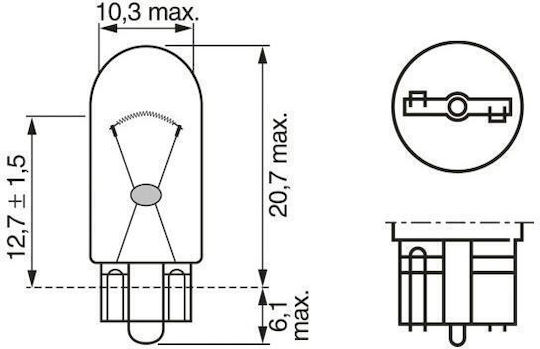 W5w Bulb 12v Blister Pack 2 Pcs
