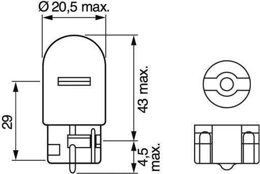 Bec 12V W21W 21W Reines Licht Set 10 Stück Bosch