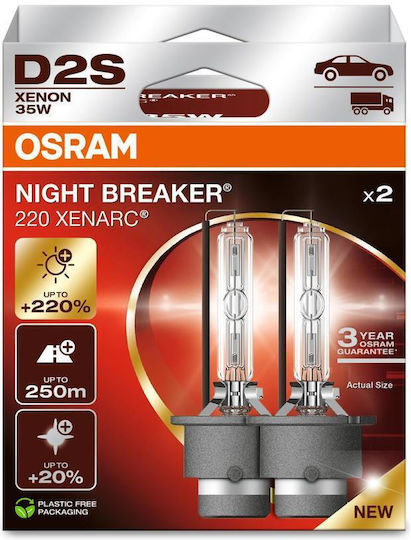 Package 2 Xenon Bulbs D2s 85v Xenarc Osram Night Breaker Laser Nextgen +200%