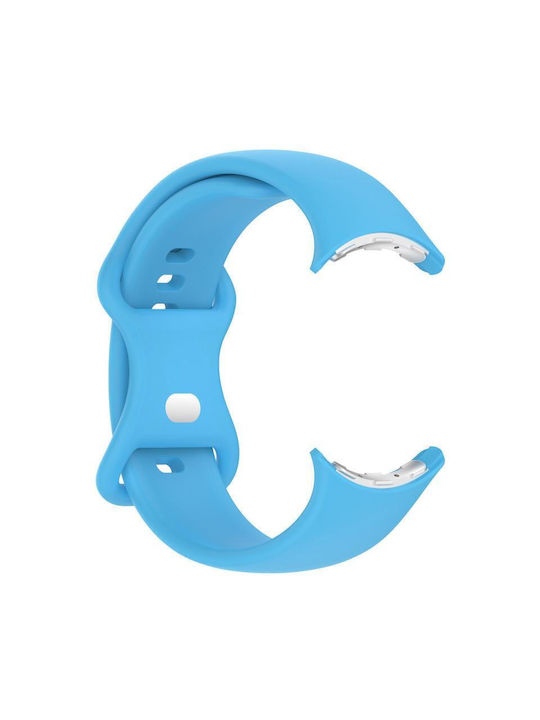 Google Pixel Watch 2 Solid Color Silicone Watch Band Size:l Size Sky Blue