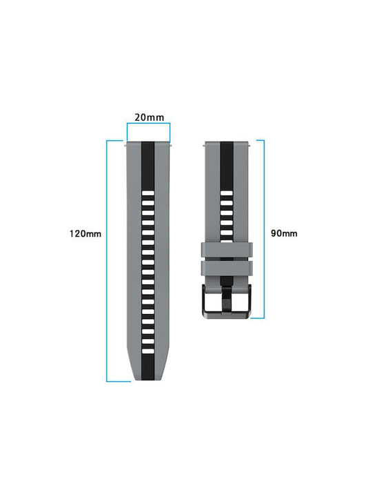 Λουράκι Σιλικόνης Μαύρο (Huawei Watch GT2 / GT3 (42mm) / GT3 Pro (43mm))