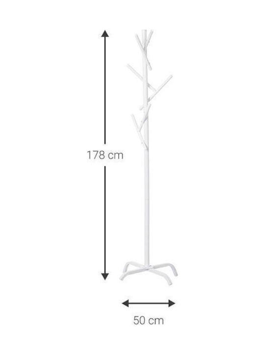 Polihome Eiridleuko Cuiere de podea Metal Alb 50x50x178cm