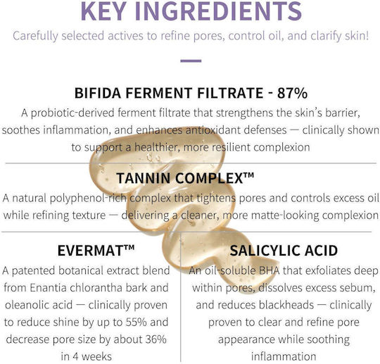 Ser Exfoliant Pentru Pori Tannin Complex + Filtrat Fermentat Bifida Ser Peel Pentru Pori Slowpure 50 Ml