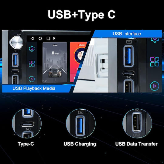 LM Digital Ηχοσύστημα Αυτοκινήτου 2011+ (Bluetooth/USB/WiFi/GPS/Apple-Carplay/Android-Auto) με Οθόνη Αφής 6.86"