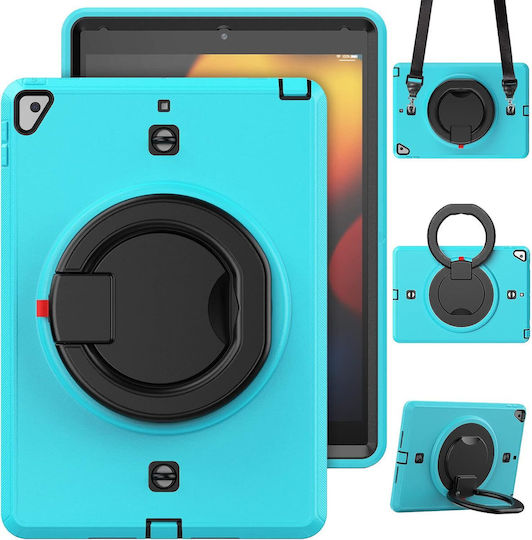 Case Ipad 9 8 7 10.2” Stand Shoulder Strap Turquoise
