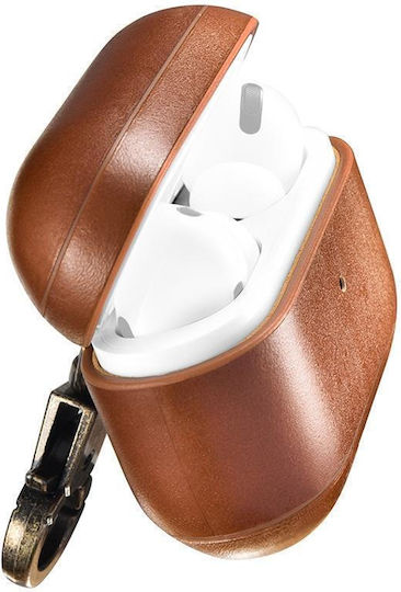 Θήκη Δερμάτινη σε Καφέ χρώμα για Apple AirPods Pro