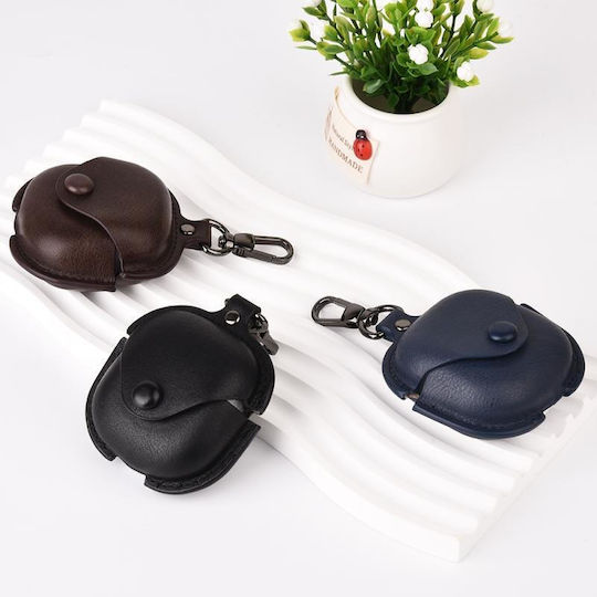Samsung Galaxy Buds Live Pro Leather TWS Earphone Protective Case With Hook Yellow