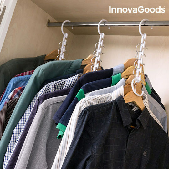 InnovaGoods Plusrobe Κρεμάστρα Ρούχων Λευκή V0100758 24τμχ