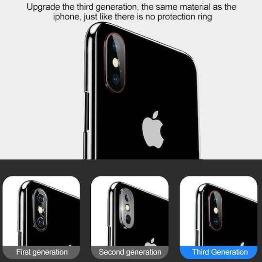 Camera Protection Metal Frame Silver for the iPhone X