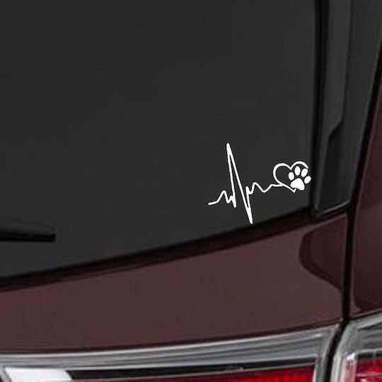 Car Stickers Love Dog in Silver Color 10pcs