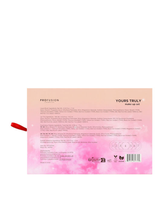 Make-up-Paletten Und Sets Erröten Lippen-Tint Lidschatten 1 Paar Falsche Wimpern Yours Truly Profusion 4 Stück