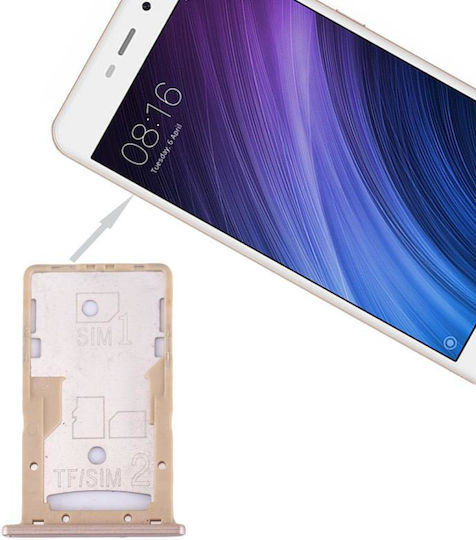 Υποδοχή Κάρτας Sim Sim Χρυσό για Redmi 4a Xiaomi Redmi 4A