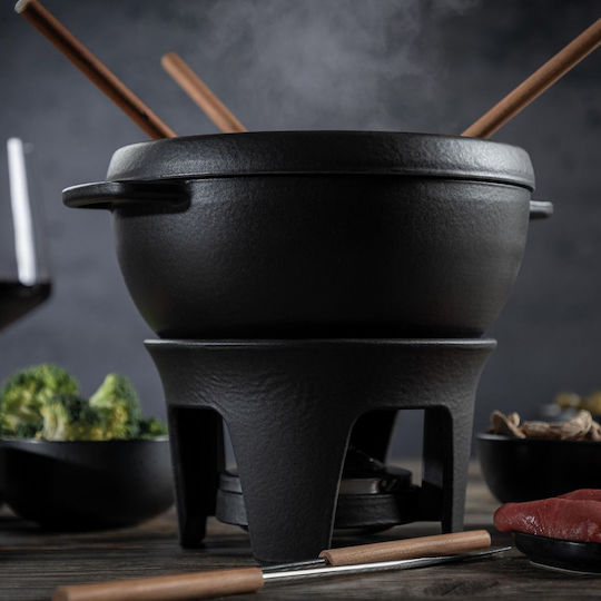 Kuhn Rikon Vas pentru Fondue cu lumină de ceai Din fonta Negru 42buc