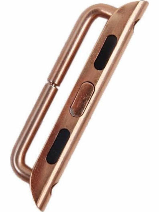 Pentru Apple Watch 38 / 40 / 41mmmetal curea conector de metal cu cataramă de metal, pereche (rose Gold)