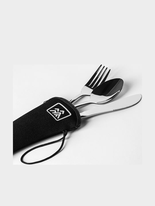 Stainless Steel Black Cutlery Set 3 Pieces