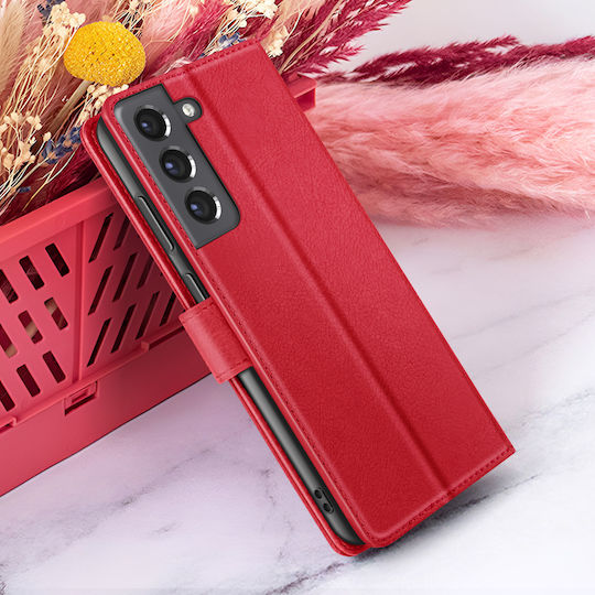 Zanaé Brieftasche Hülle Galaxy S21 FE 5G Stand Magnetischer Klapp Rot