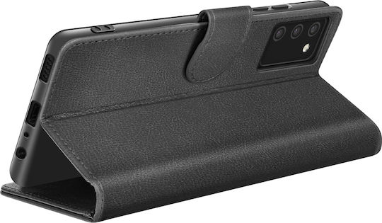 Zanaé Husa Wallet Galaxy A02s A03s Stand Magnetic Clapetă Neagră