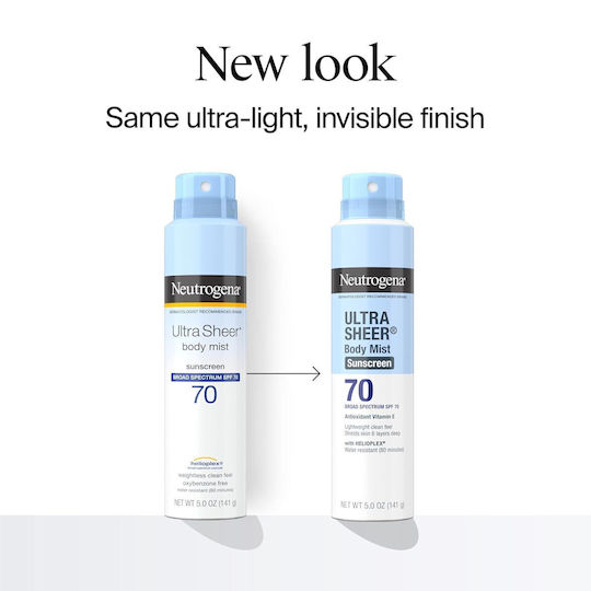 Neutrogena Водоустойчив Слънцезащитен Спрей За Тяло SPF70 141гр